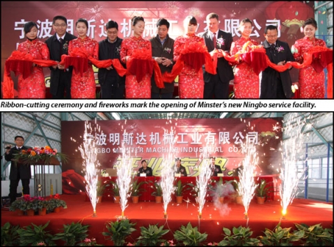 The Minster Machine Company celebrated the opening of its subsidiary in Ningbo, China