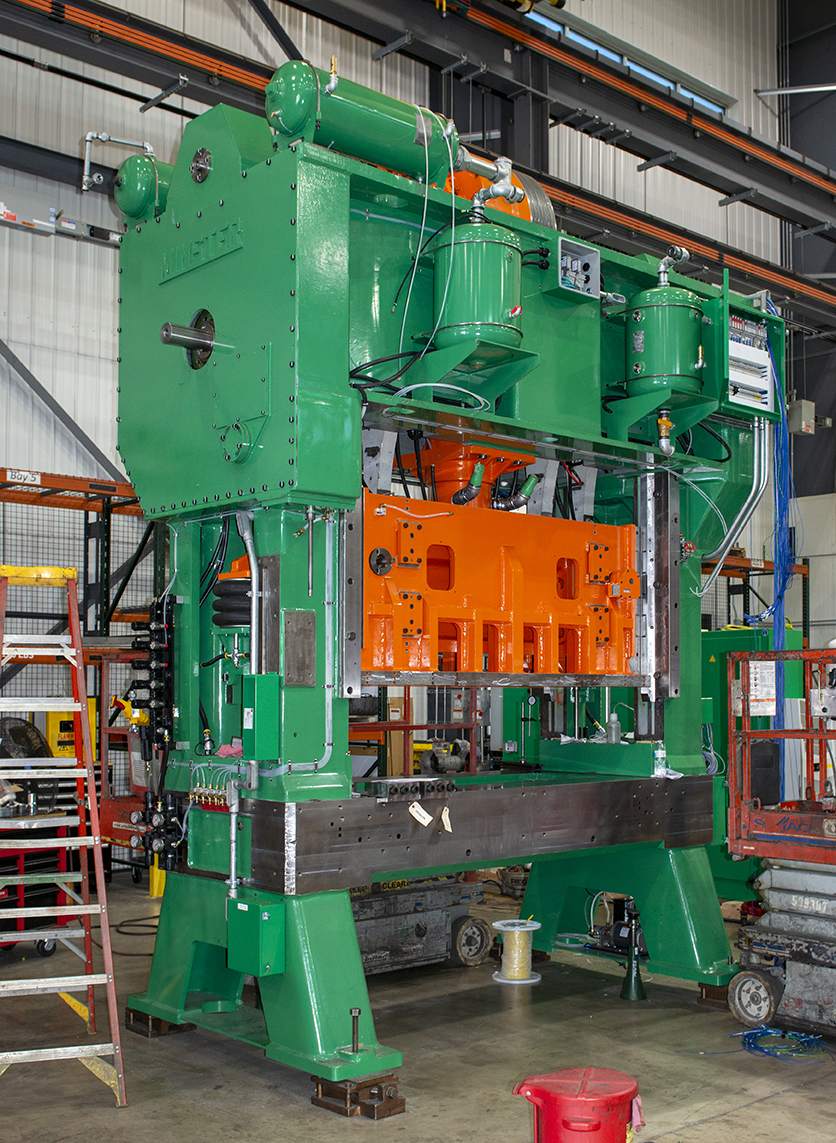 Minster E2 HeviStamper press in the process of being remanufactures at Nidec Minster.